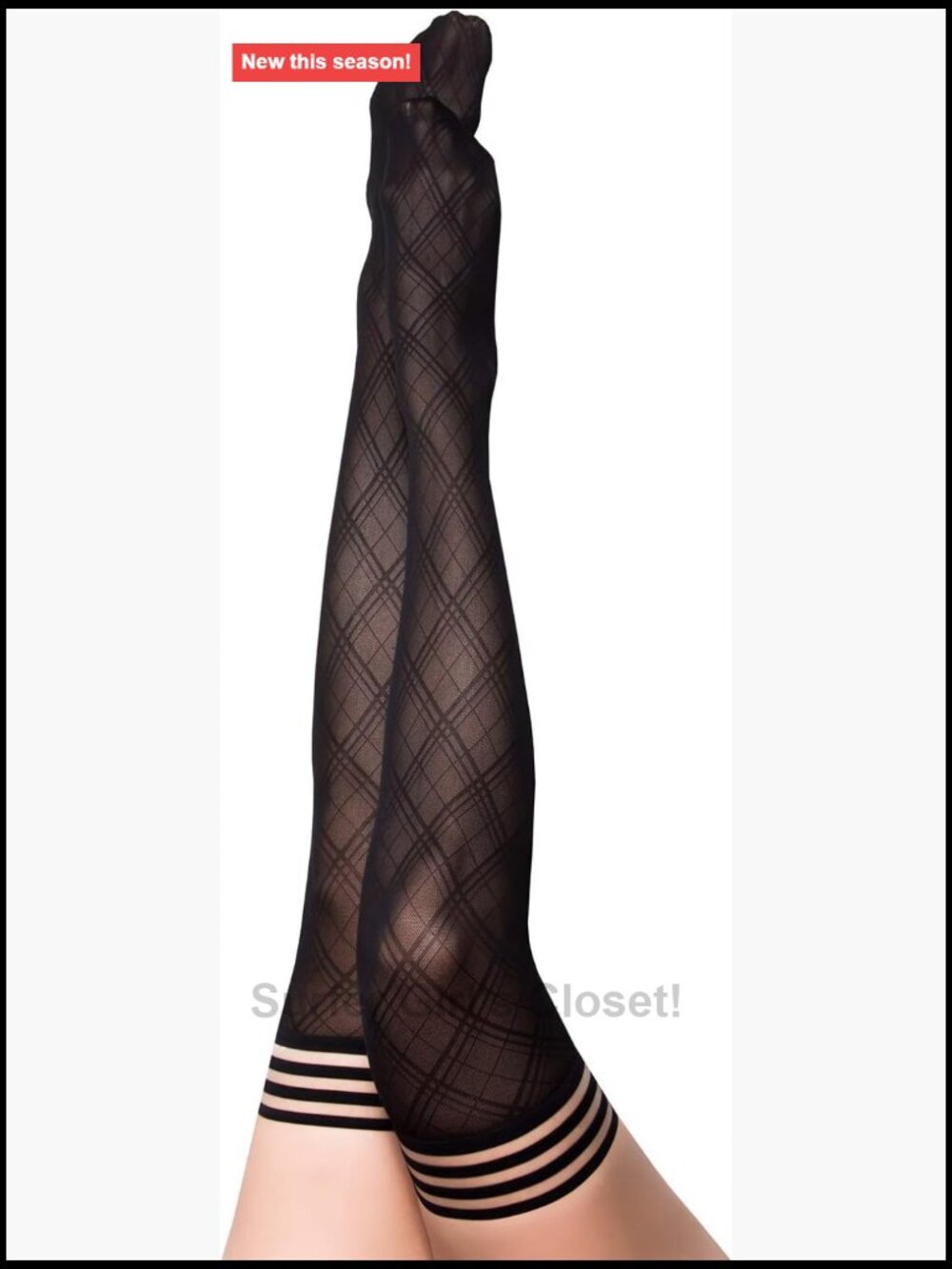 Thigh High Stockings No Slip Grip Stay Up Sheer Hosiery